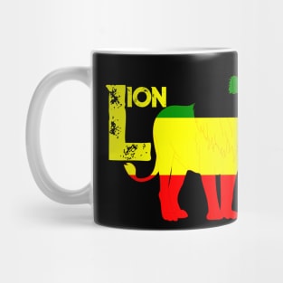 Rasta Lion Reggae Rastafari Colors Mug